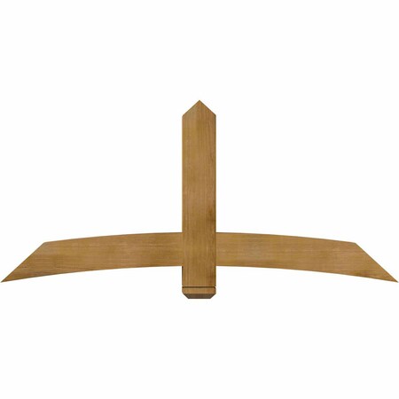 Ekena Millwork Bellingham Rough Sawn Timber Gable Bracket, Western Red Cedar, 72"W x 33"H x 6"D x 6"F, 11/12 Pitch GBW072X33X0606BEL00RWR